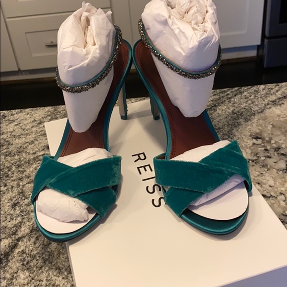 REISS- HAYDEN VELVET CROSS OVER -39 EMERALD - Picture 8 of 9